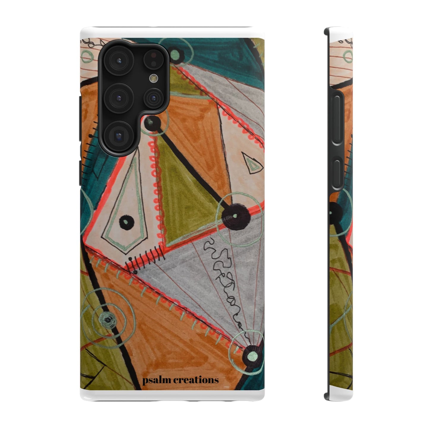 Phone Case — Colorful Geometric Abstract Impact-Resistant Design