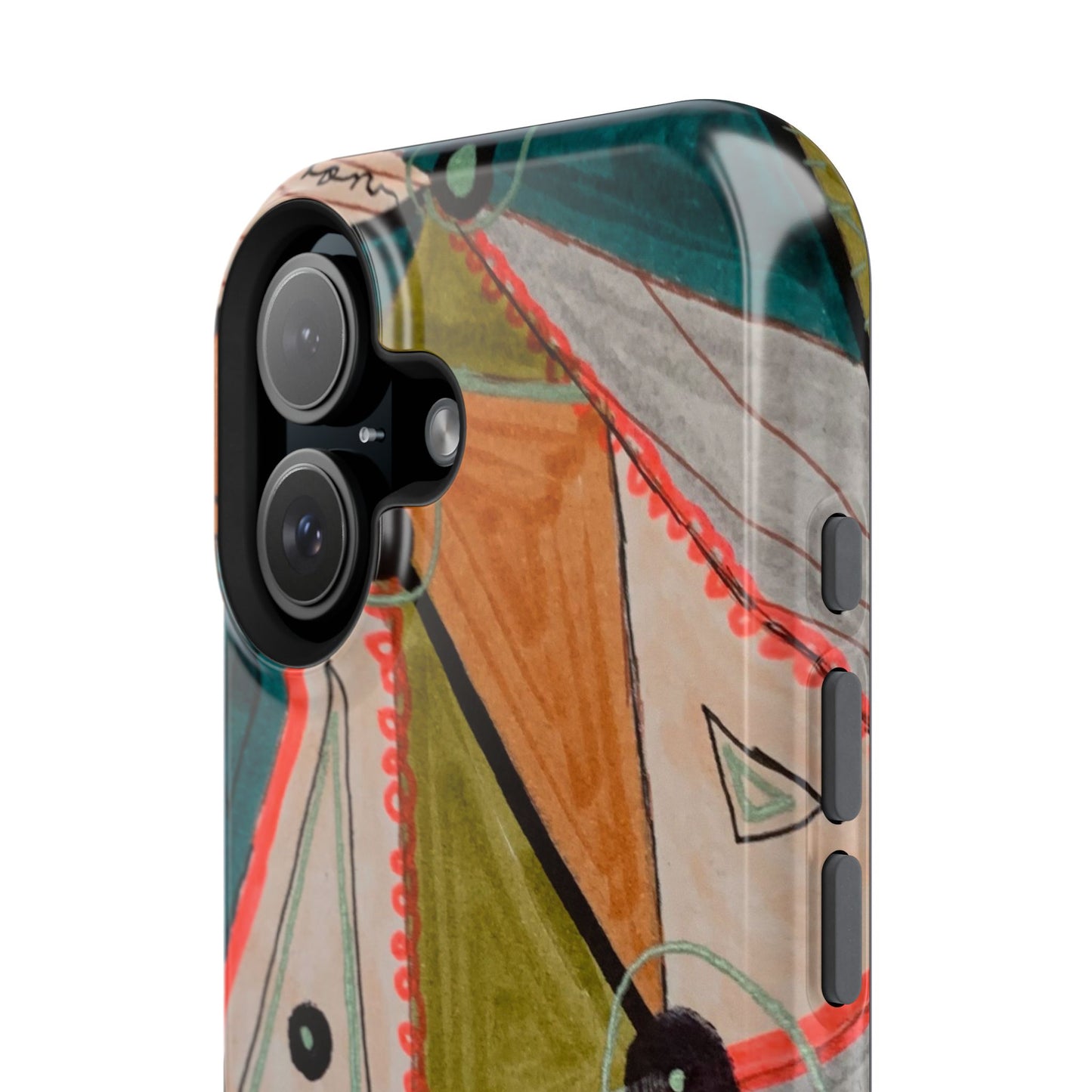 Phone Case — Colorful Geometric Abstract Impact-Resistant Design