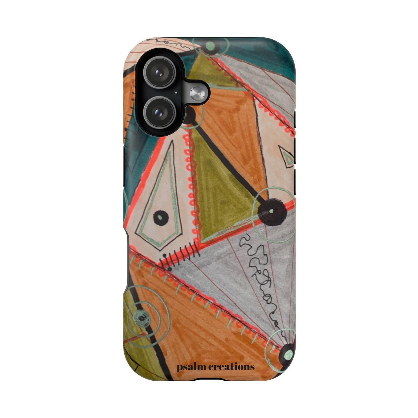 Phone Case — Colorful Geometric Abstract Impact-Resistant Design