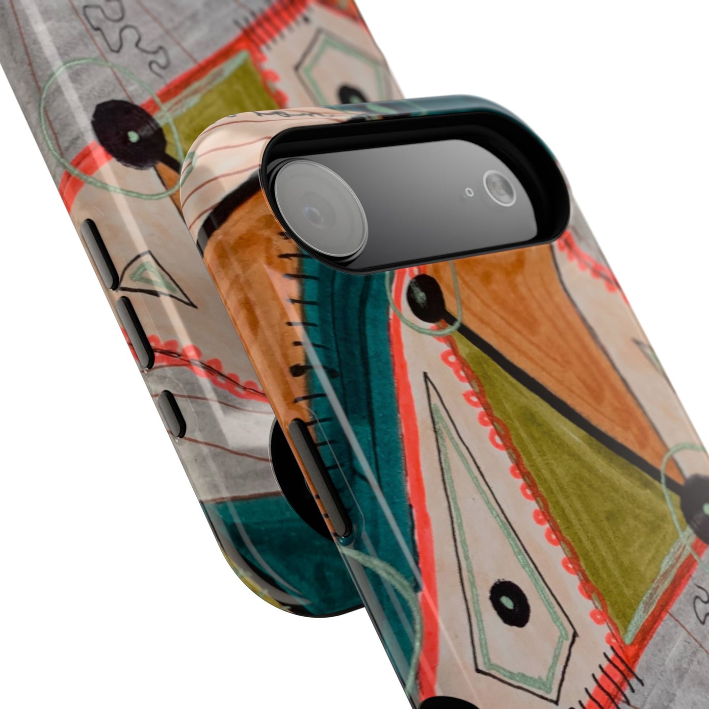 Phone Case — Colorful Geometric Abstract Impact-Resistant Design