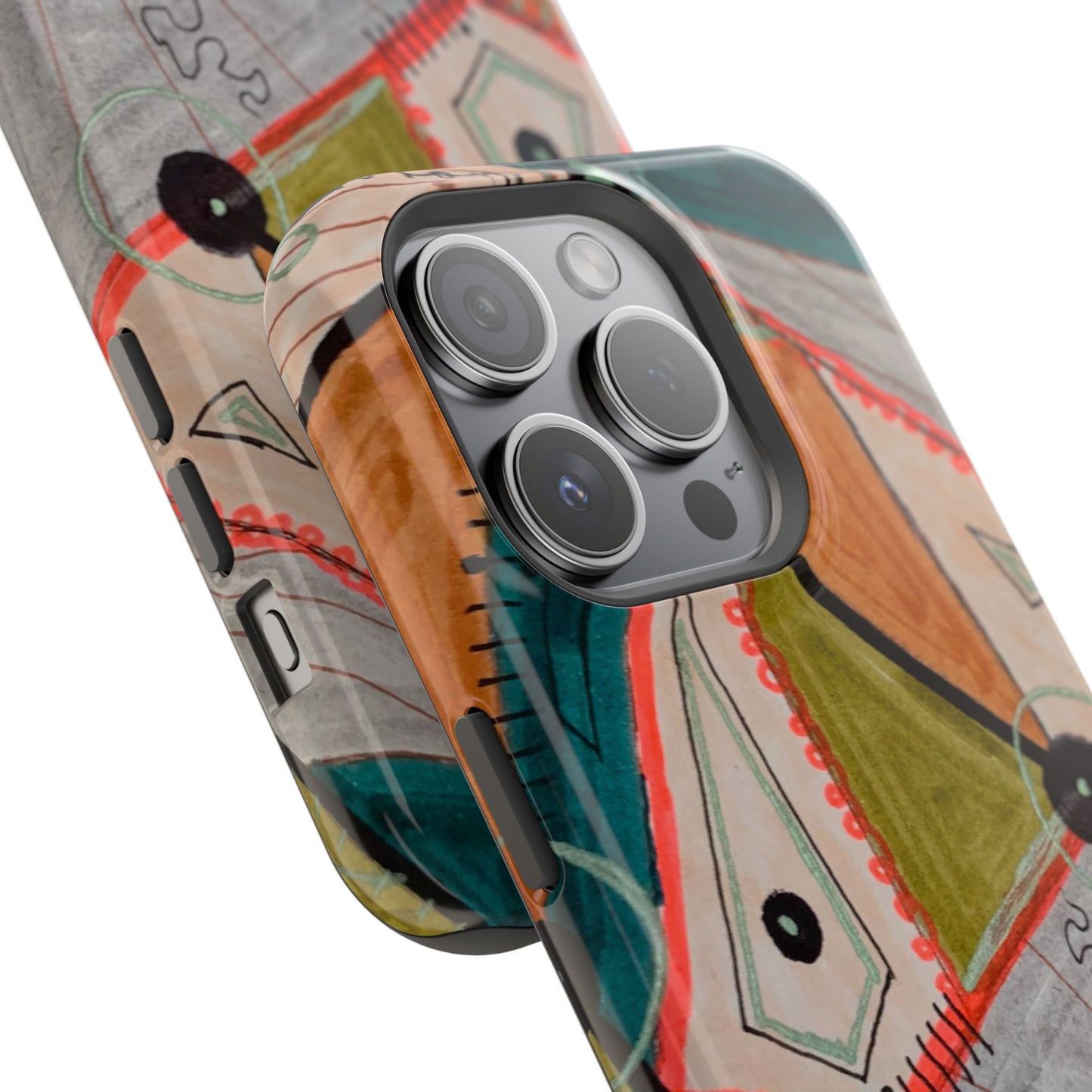 Phone Case — Colorful Geometric Abstract Impact-Resistant Design
