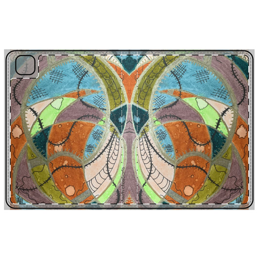 A Stitch in Time Tablet Folio Case — Colorful Symmetrical Art