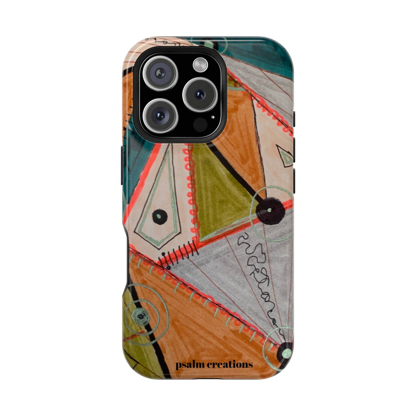 Phone Case — Colorful Geometric Abstract Impact-Resistant Design