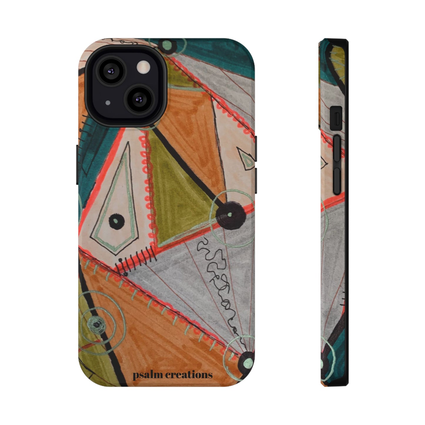 Phone Case — Colorful Geometric Abstract Impact-Resistant Design