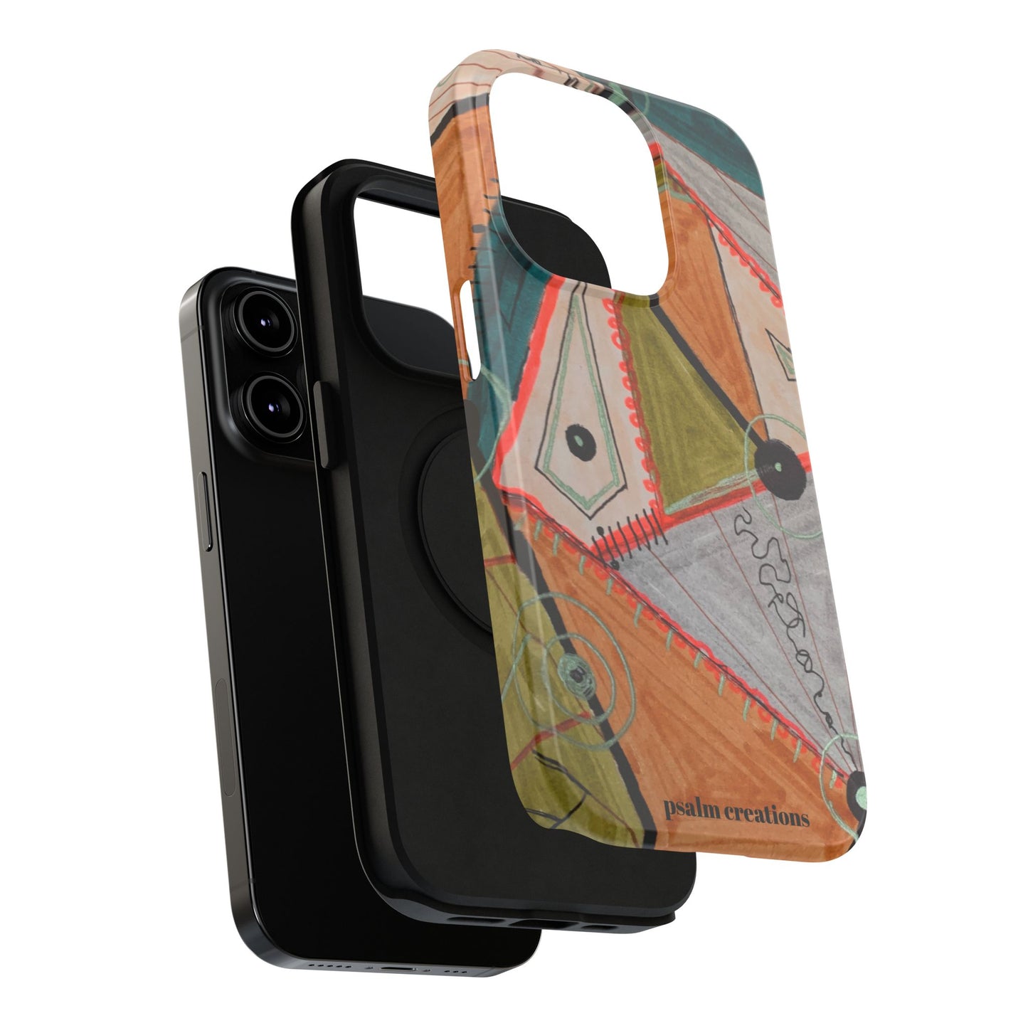 Phone Case — Colorful Geometric Abstract Impact-Resistant Design