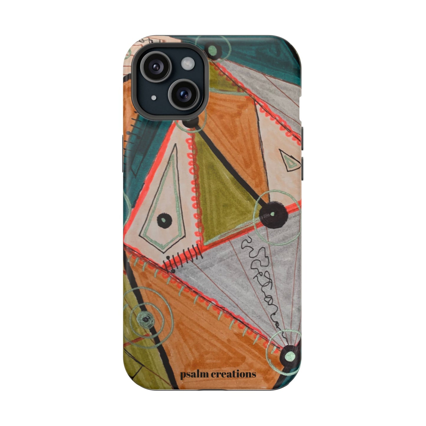Phone Case — Colorful Geometric Abstract Impact-Resistant Design
