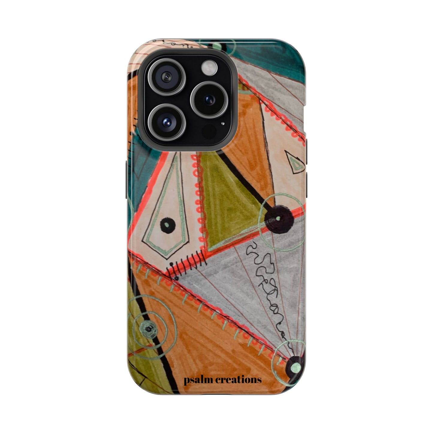 Phone Case — Colorful Geometric Abstract Impact-Resistant Design