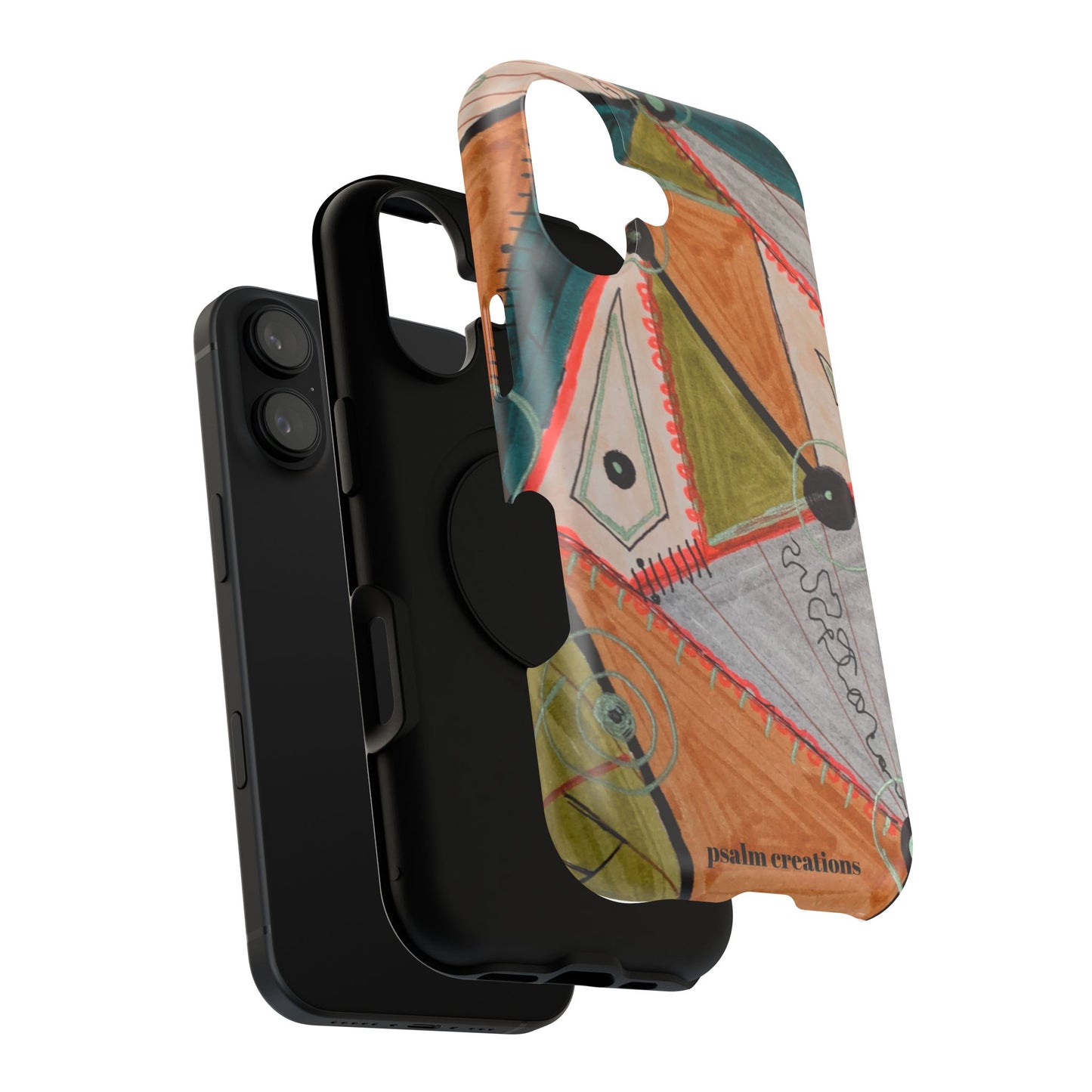 Phone Case — Colorful Geometric Abstract Impact-Resistant Design