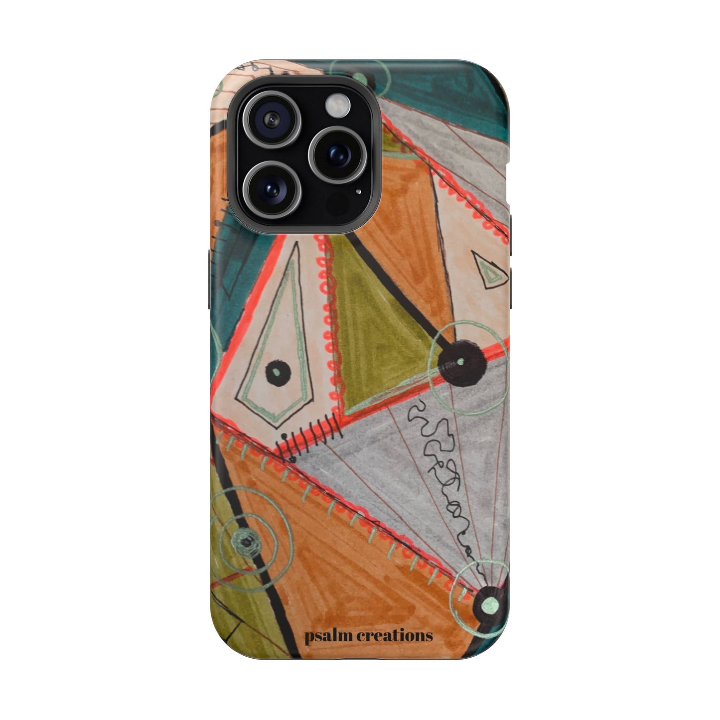 Phone Case — Colorful Geometric Abstract Impact-Resistant Design