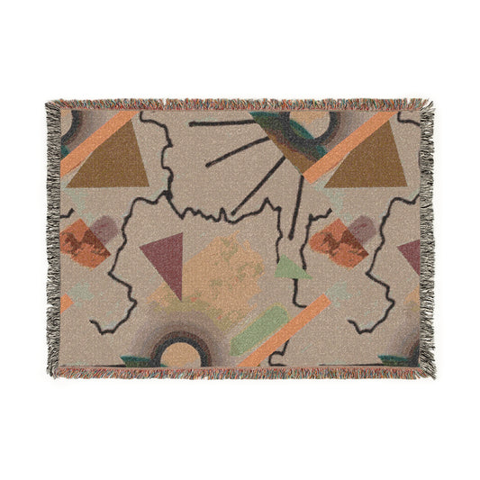 Stylish Woven Blanket for Cozy Nights, Decorative Throw Blanket, Home Decor, Warm Gift, Fringed Blanket for Living Room