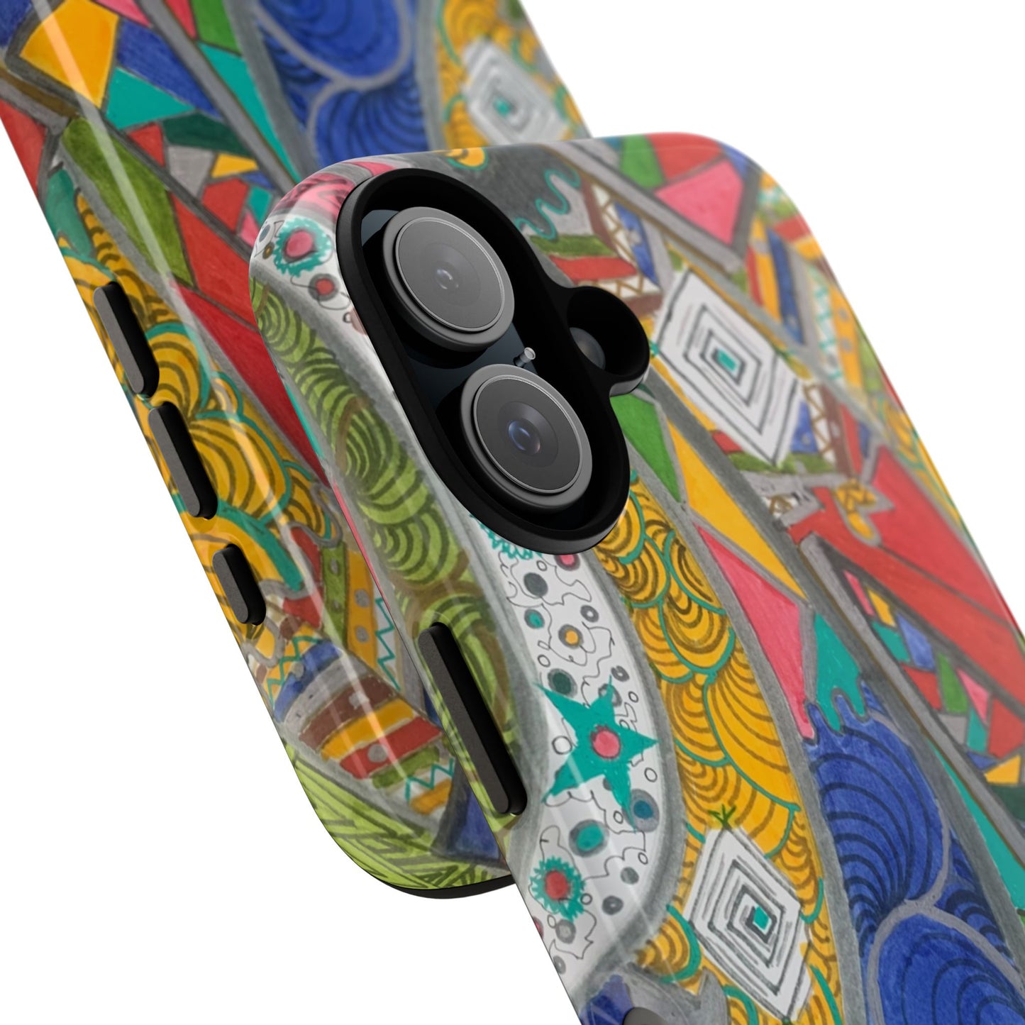 Abstract Colorburst Phone Case — Vibrant Geometric Art Protective Cover