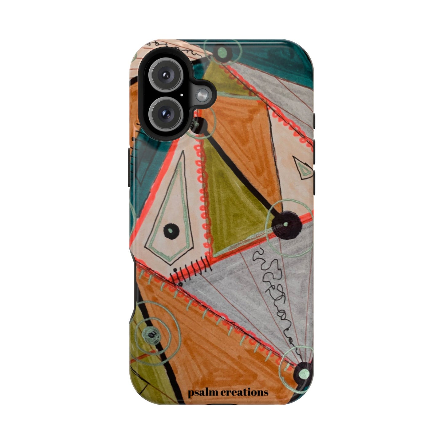 Phone Case — Colorful Geometric Abstract Impact-Resistant Design